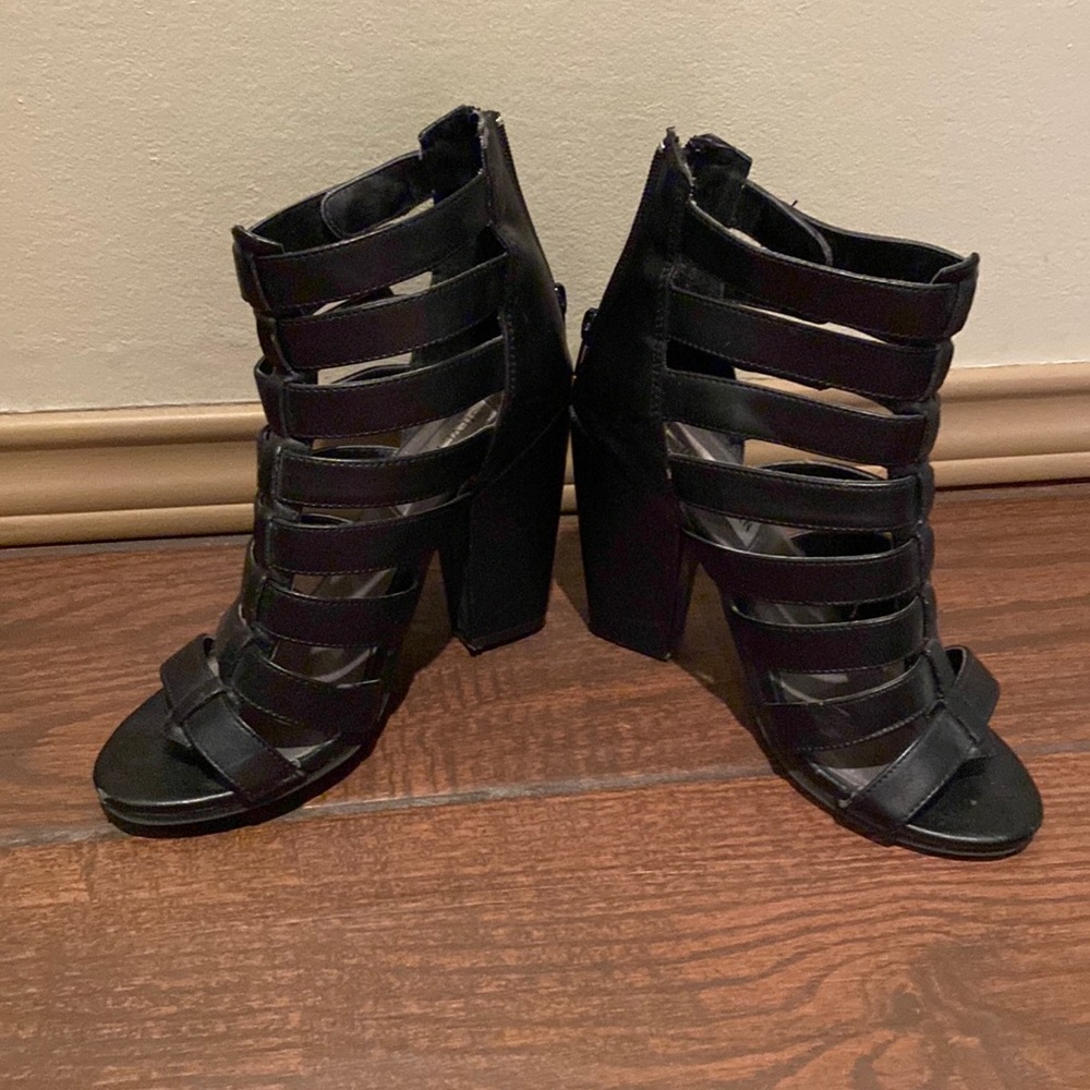 Steve Madden block heel sandals.